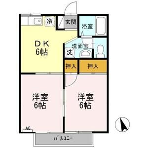 2DK 間取り図