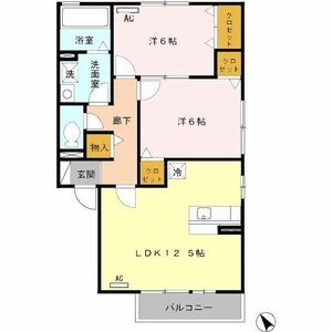 2LDK 間取り図