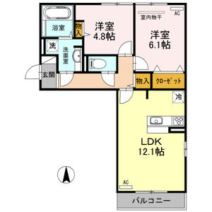 2LDK 間取り図