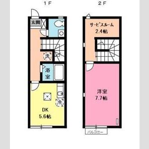 1DK 間取り図