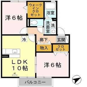 2LDK 間取り図