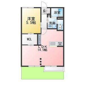1LDK 間取り図