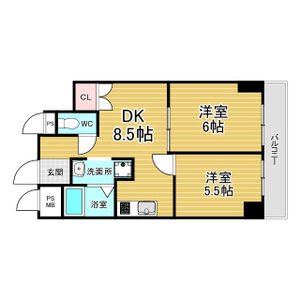 2DK 間取り図