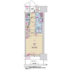 1K 間取り図