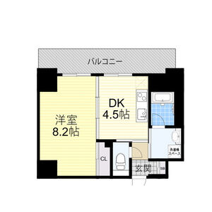 1DK 間取り図