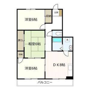 3DK 間取り図