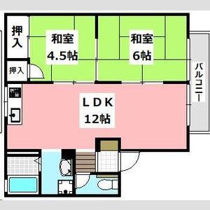 2LDK 間取り図