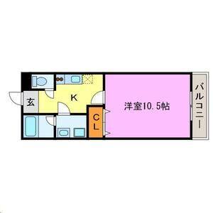1K 間取り図