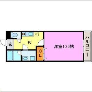 1K 間取り図