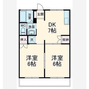 2DK 間取り図