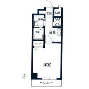 1K 間取り図