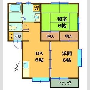 2DK 間取り図