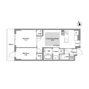 2LDK 間取り図
