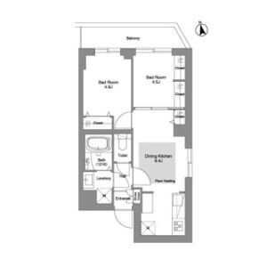 2DK 間取り図