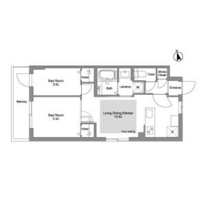 2LDK 間取り図
