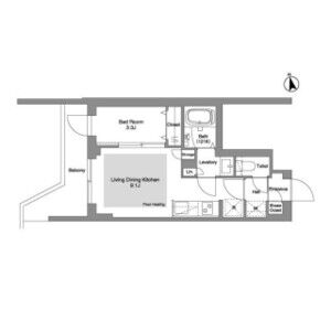1LDK 間取り図