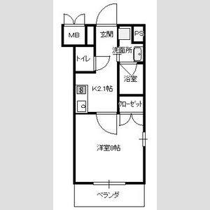 1K 間取り図
