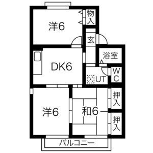 3DK 間取り図