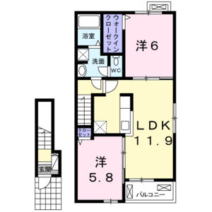 2LDK 間取り図