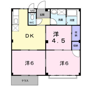 3DK 間取り図