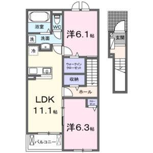 2LDK 間取り図