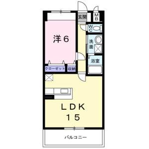 1LDK 間取り図
