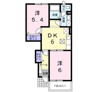 2DK 間取り図