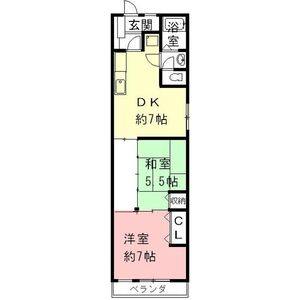 2DK 間取り図
