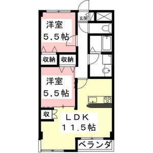2LDK 間取り図