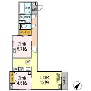 2LDK 間取り図