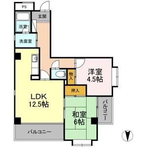 2LDK 間取り図
