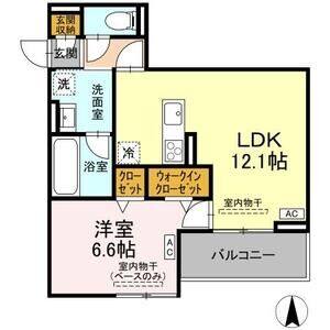 1LDK 間取り図
