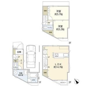 2LDK 間取り図