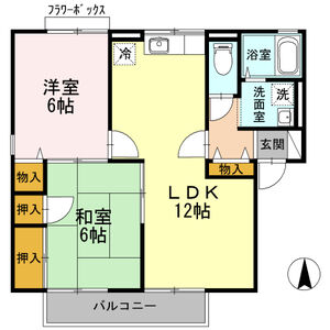 2LDK 間取り図