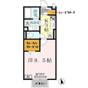 1K 間取り図
