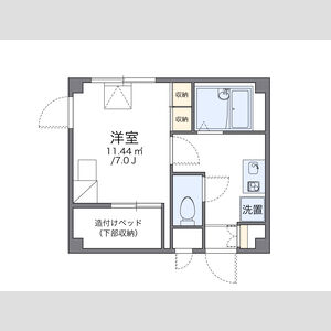 1K 間取り図