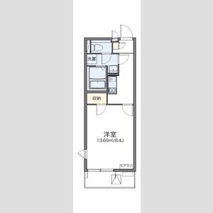 1K 間取り図