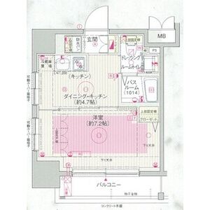 1DK 間取り図