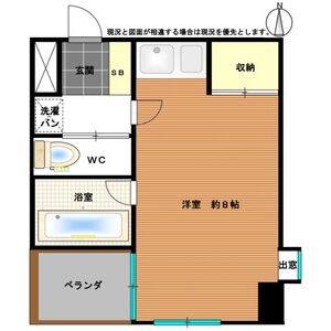 1R 間取り図