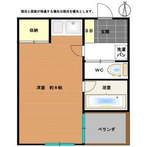 1R 間取り図
