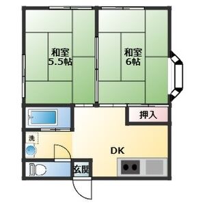 2DK 間取り図