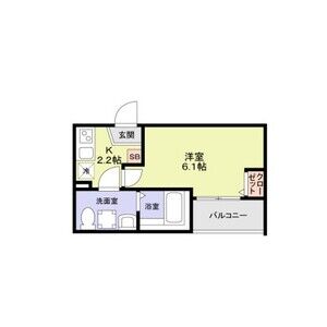 1K 間取り図