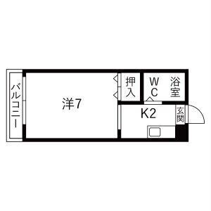 1K 間取り図