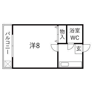 1K 間取り図