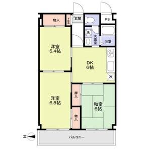 3DK 間取り図
