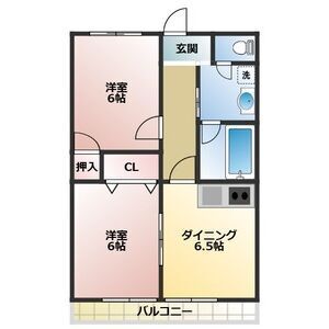 2DK 間取り図