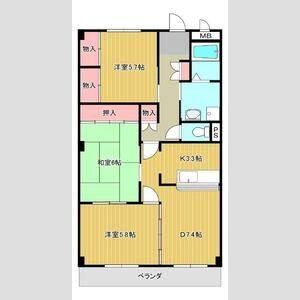 3DK 間取り図