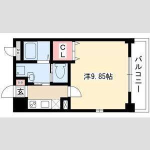 1K 間取り図