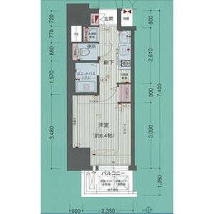 ワンルーム 間取り図