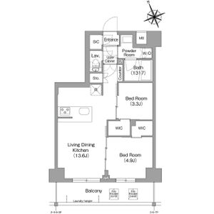 2LDK 間取り図